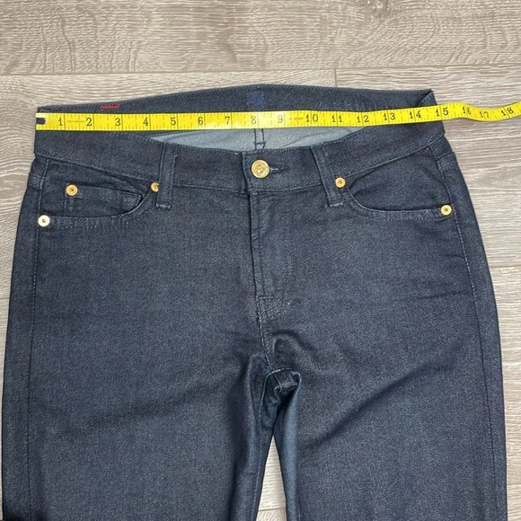 NWOT 7 For All Mankind The Skinny Dark Wash Denim Jeans 27 - Picture 8 of 16
